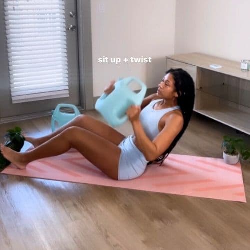 AguaForce customer sharing their workout
