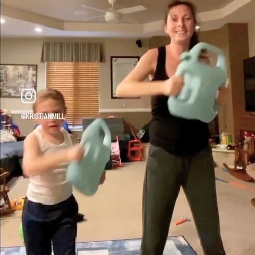 AguaForce customer sharing their workout